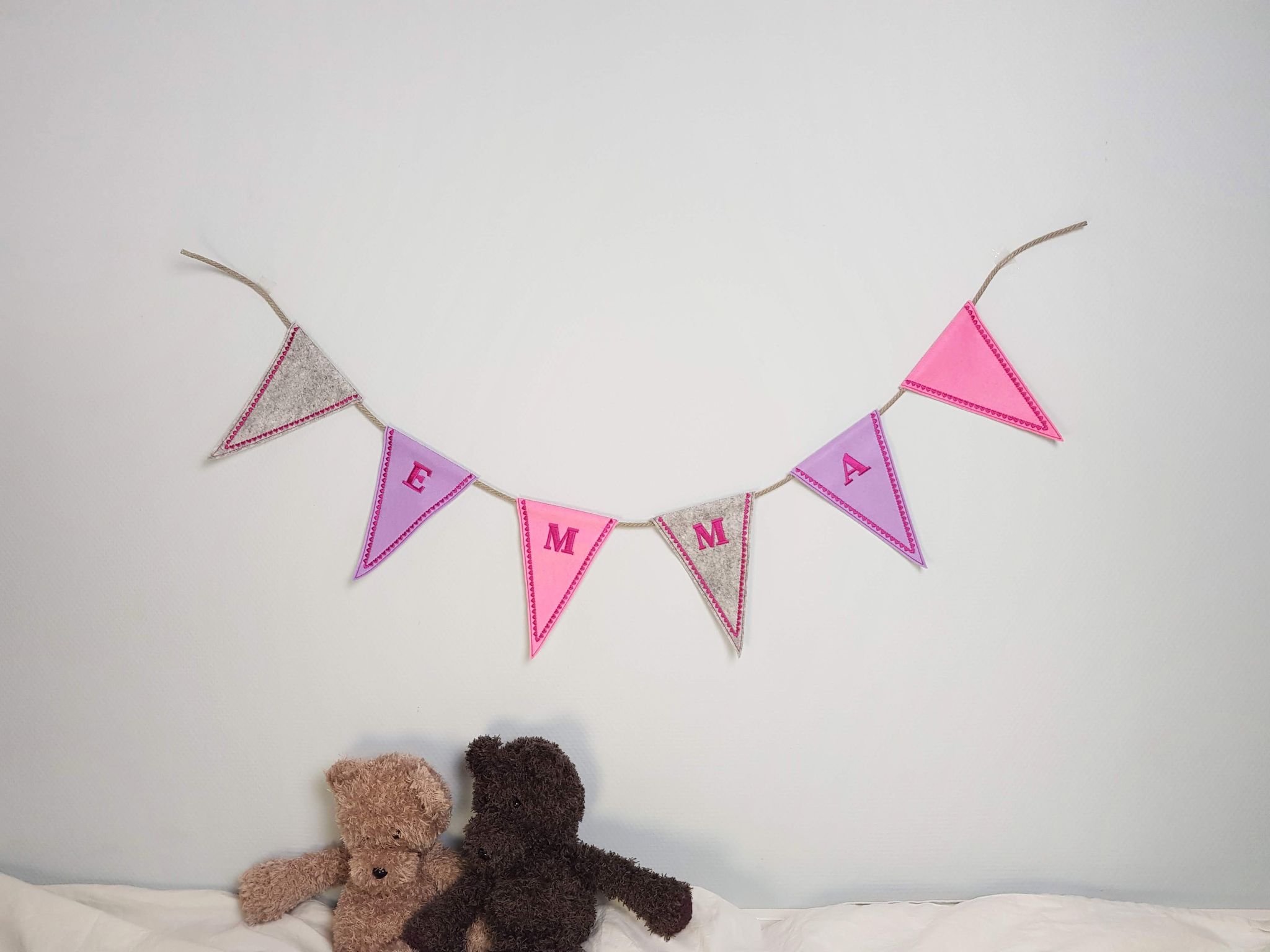 Personlig Tricolor Heart Flagranke