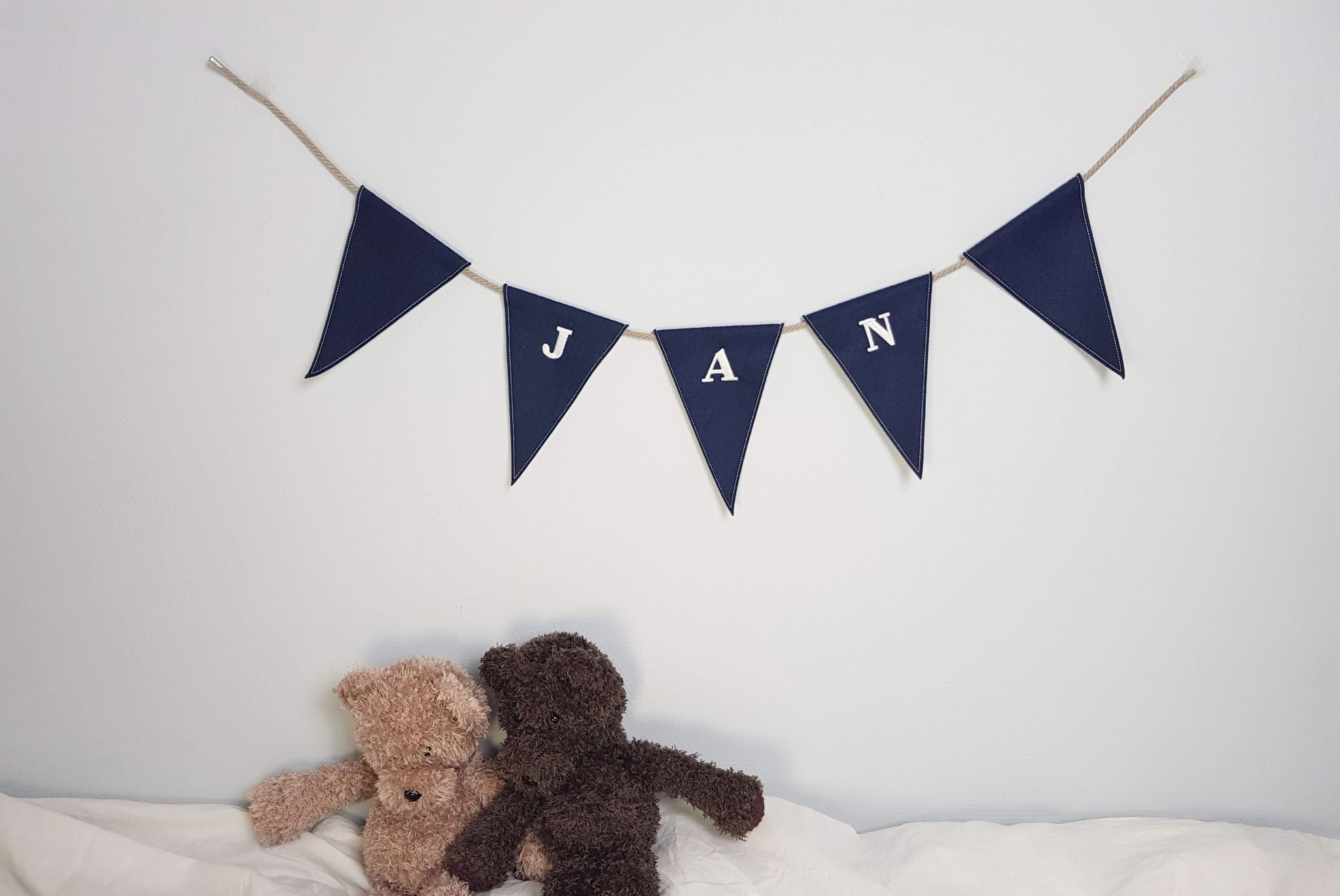 Personlig Ensfarvet Flagranke