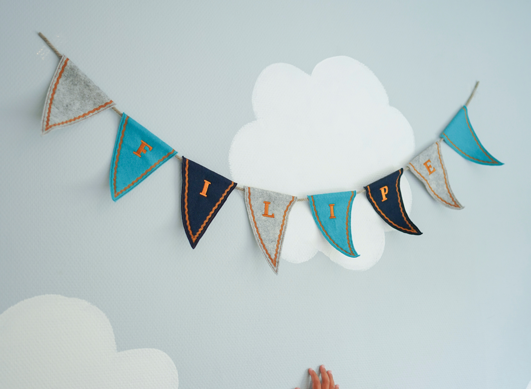 Personlig Tricolor Waves Flagranke