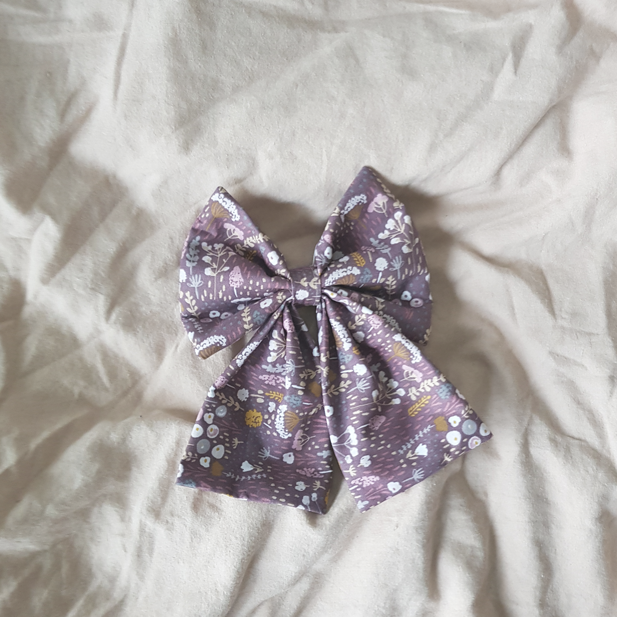 Sløjfe - LILLE - Mønstret Purple