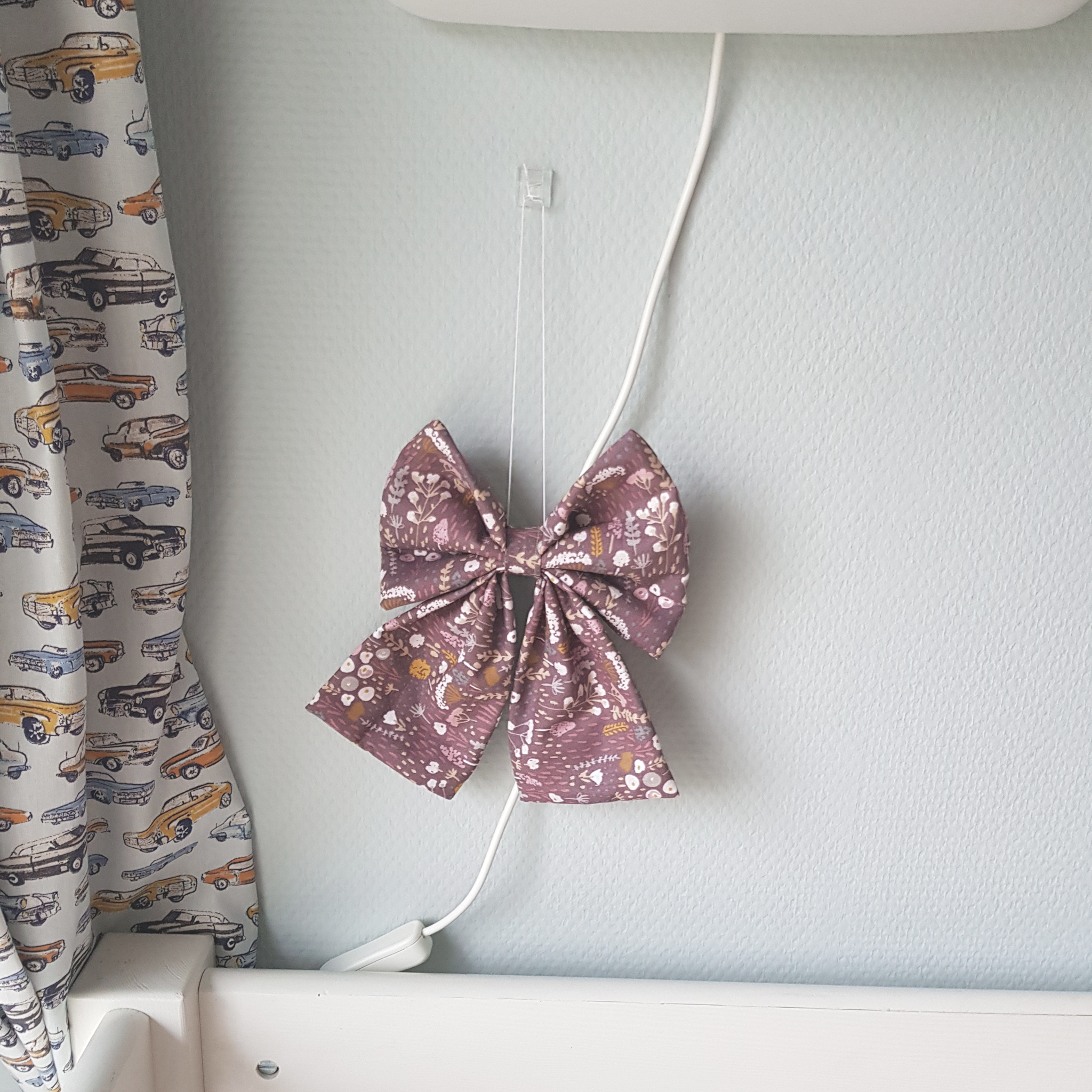 Sløjfe - LILLE - Mønstret Purple